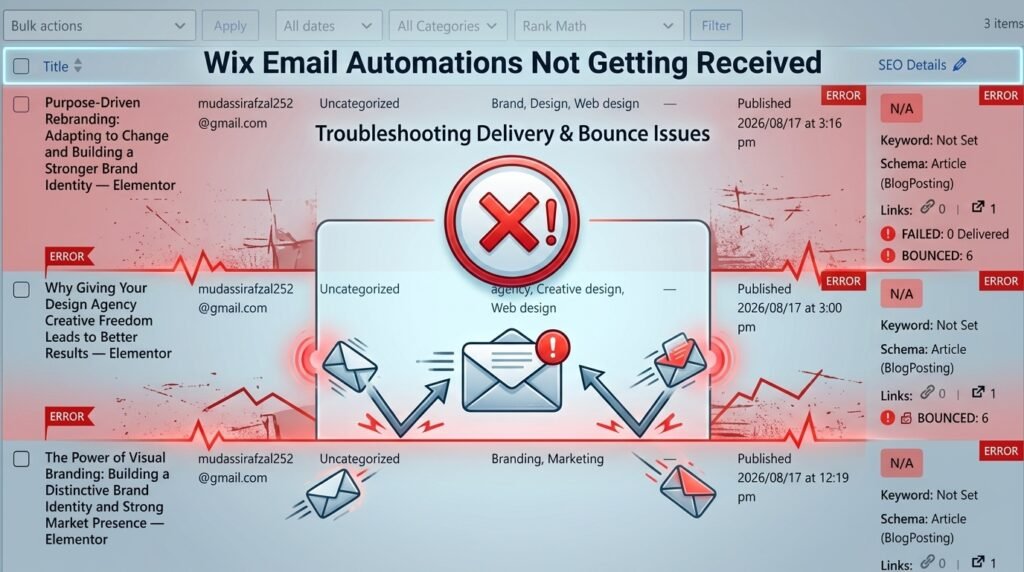 Wix Email Automations Not Getting Received (Bouncing): Causes & Fixes